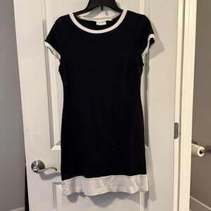 New York & Company Black and Cream Dress
